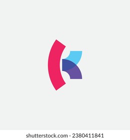 Letter K logo design illustration vector template