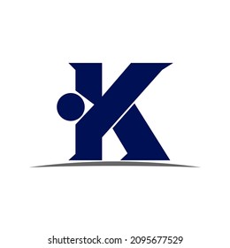 diseño de logotipo de letra K para karate
