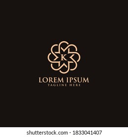 letter K logo design for Luxury, Restaurant, Royalty, Boutique, Cafe, Hotel, Heraldic, Jewelry, Fashion and other vector illustration