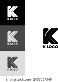 Logotipo de diseño de logotipo de letra K Logotipo mínimo 