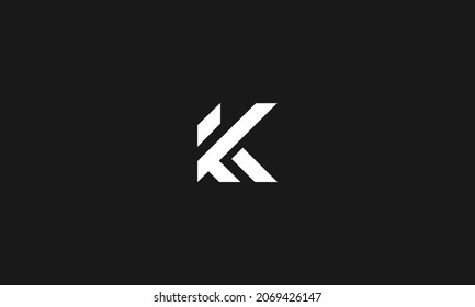 LETTER K LOGO DESIGN WITH NEGATIVE SPACE EFFECT FOR ILLUSTRATION USE