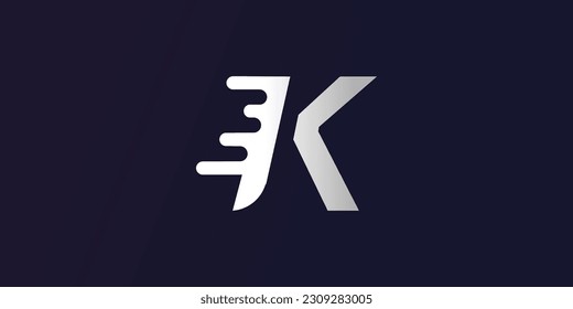 Letter K logo design simple concept Premium Vector