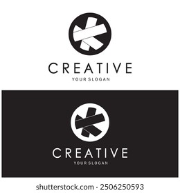 The letter K logo design is simple, elegant, modern, unique and luxurious. Logo for business cards, business, companies, fashion and brands, offices