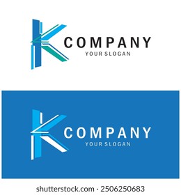 The letter K logo design is simple, elegant, modern, unique and luxurious. Logo for business cards, business, companies, fashion and brands, offices