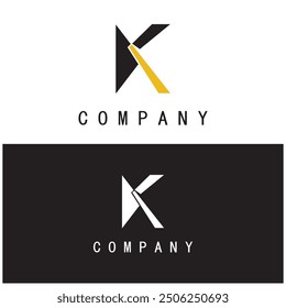 The letter K logo design is simple, elegant, modern, unique and luxurious. Logo for business cards, business, companies, fashion and brands, offices
