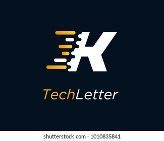 Letter K Logo Design Template With Fast Speed