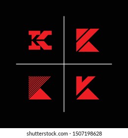 letter k logo design template