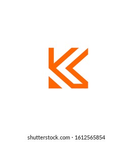 letter K logo design template sign