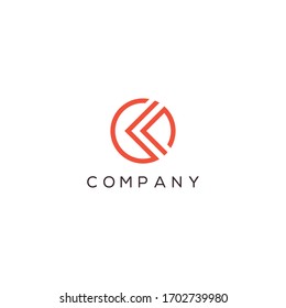 Letter K logo design template, Creative Minimal Alphabet K letter Symbol for any kinds of Corporate Business Identity, 