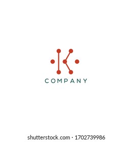 Letter K logo design template, Creative Minimal Alphabet K letter Symbol for any kinds of Corporate Business Identity, 