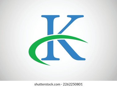 Letter K logo design template, Vector illustration