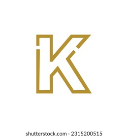 Letter K Logo Design Template. Minimalist Business Logo.