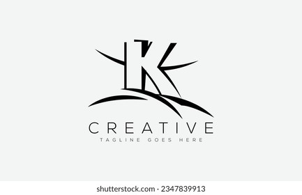 Letter K logo design template vector illustration.