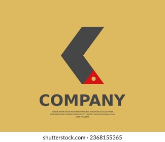 letter K logo design template