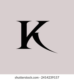 Letter K Logo Design Template. Minimalist Business Logo.