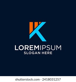 Logo-Design-Vorlage für Buchstaben k
