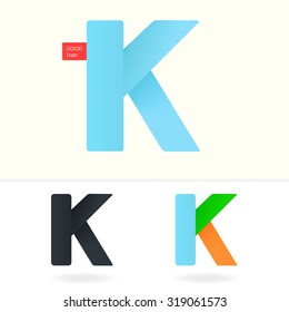 Letter K logo design template. Stylish vector icon