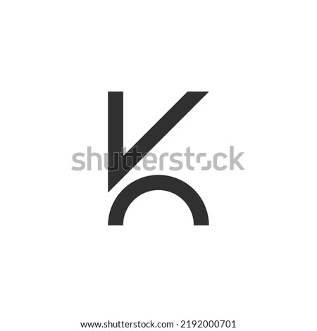 Letter K Logo Design Template. Minimalist Business Logo. Stok fotoğraf © 
