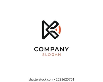 Letter k logo design for various types of businesses and company. colorful, modern, geometric letter k logo