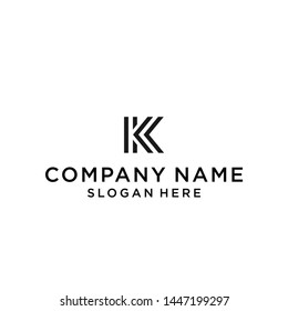 letter k logo design vector illustration template