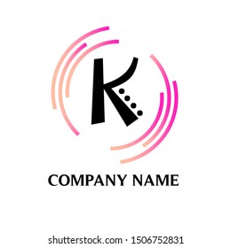 letter K logo design vector icon template