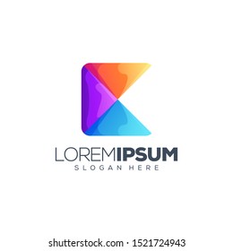letter K logo design vector illustration