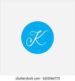 letter k logo design with vector graphic