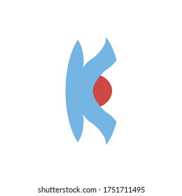 letter k logo design vector icon