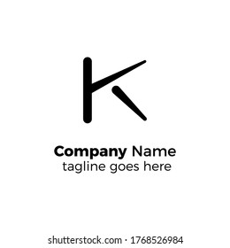 ilustración vectorial de diseño de logotipo de letra k