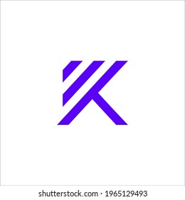 letter K logo design vector sign