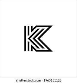 letter K logo design vector sign