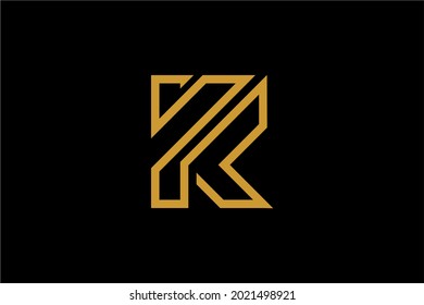 vector de diseño del logotipo de la letra K. Símbolo de signo de monograma KF.