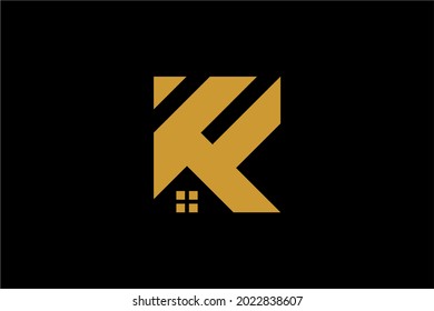 vector de diseño del logotipo de la letra K. Símbolo de signo de monograma KF.