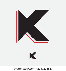 Letter K logo design vector