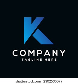Letter K logo design vector