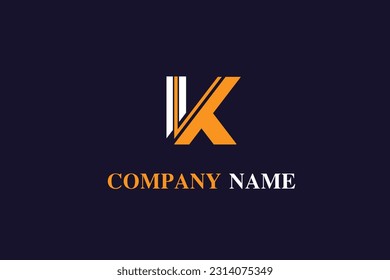 letra k - letra de diseño del logotipo k - vector de diseño del logotipo 
