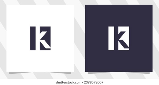 Buchstabe k Logo-Design-Vektorgrafik