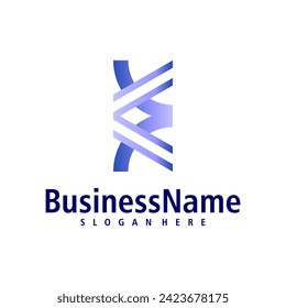 vector de diseño del logotipo de la letra K. plantilla de conceptos de logotipo inicial de K creativo