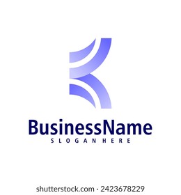 Letter K logo design vector. Creative Initial K logo concepts template