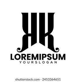 letter k k logo design vector 