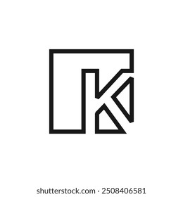 Letter K logo design vector with universal form and creative idea icon