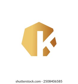 Letter K logo design vector with universal form and creative idea icon