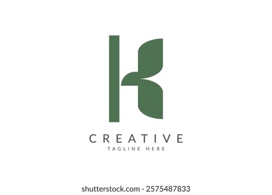 Letter K logo design vector illustration.