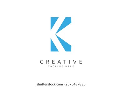 Letter K logo design vector illustration.