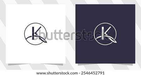 letter k logo design vector