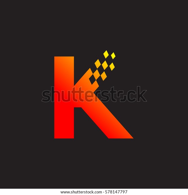 Letter K logo, fast speed,\
moving, delivery, Digital and Technology for your Corporate\
identity