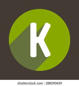 Letter K Logo Flat Icon Style. Vector