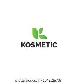 Letter K logo flat vector design