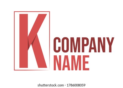 Letter K logo folding paper concept  template 