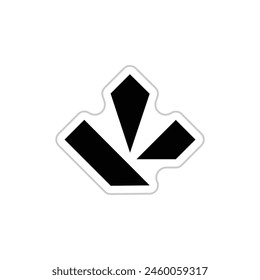 Buchstabe K Logo mit einfacher und moderner Form in schwarzer Farbe